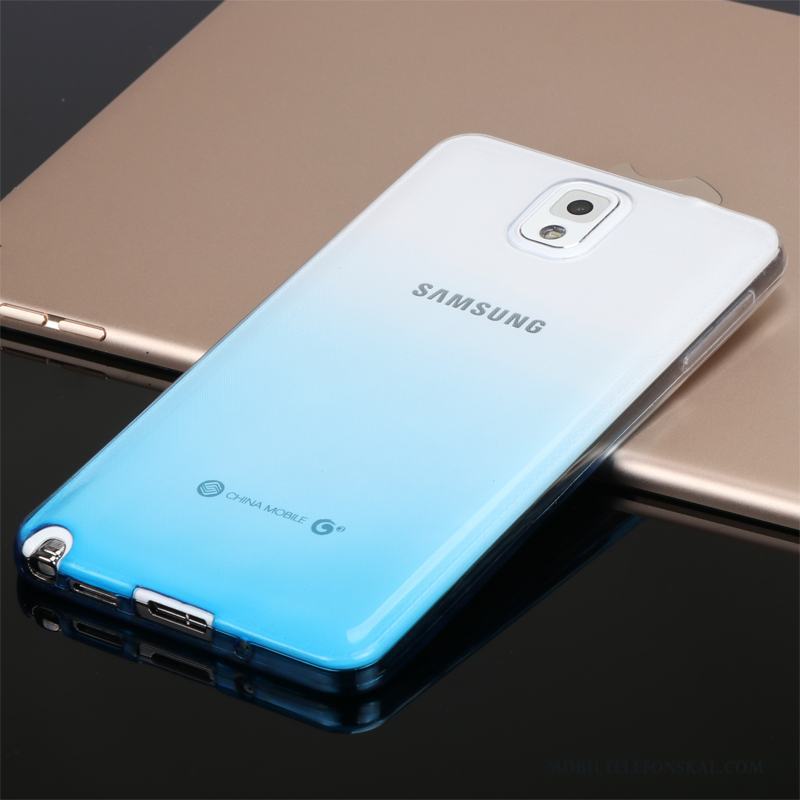 Samsung Galaxy Note 3 Fodral Lätt Och Tunt Transparent Silikon Purpur Skal Telefon Stjärna