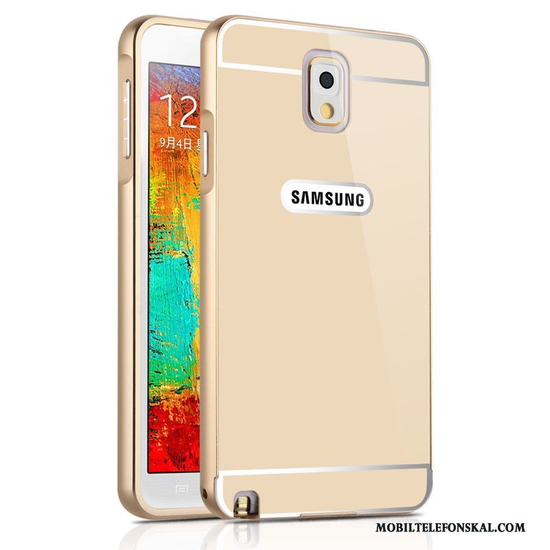 Samsung Galaxy Note 3 Fodral Skydd Skal Telefon Ny Bakre Omslag Silver Metall