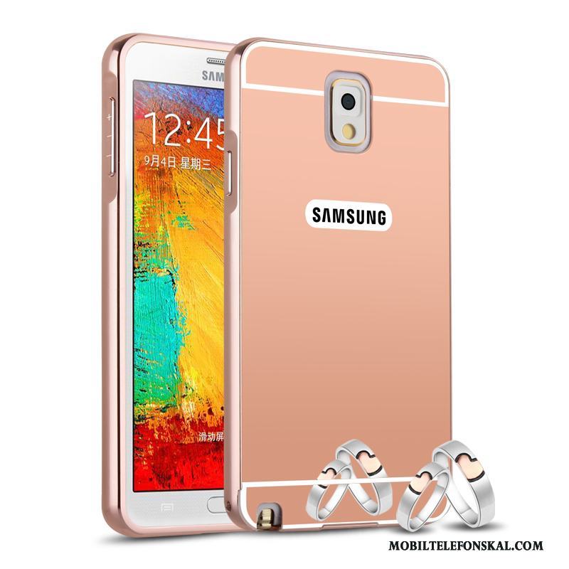 Samsung Galaxy Note 3 Fodral Skydd Skal Telefon Ny Bakre Omslag Silver Metall