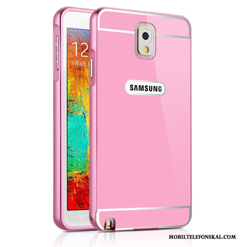 Samsung Galaxy Note 3 Fodral Skydd Skal Telefon Ny Bakre Omslag Silver Metall