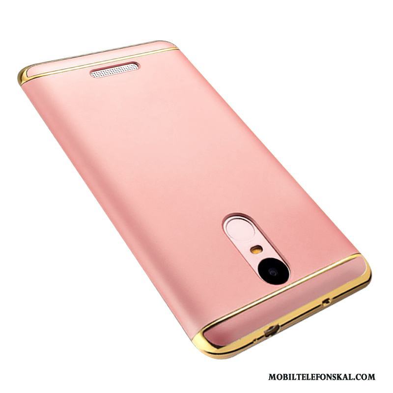 Samsung Galaxy Note 3 Skal Skydd All Inclusive Plating Hård Rosa Guld Fodral Röd