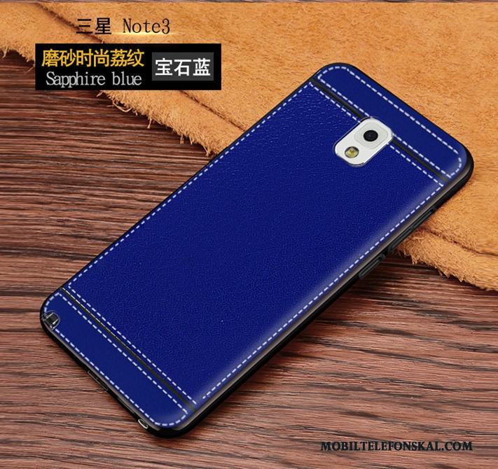 Samsung Galaxy Note 3 Svart Mobil Telefon Skal Nubuck Stjärna Fallskydd Fodral