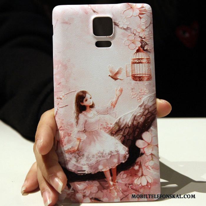 Samsung Galaxy Note 4 Kreativa Rosa Bakre Omslag Vacker Skal Telefon Tecknat Fodral