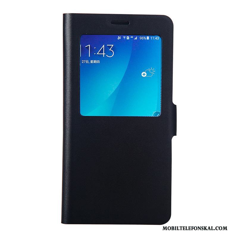 Samsung Galaxy Note 4 Läderfodral Stjärna Äkta Läder Skydd Orange Skal Telefon Mobil Telefon