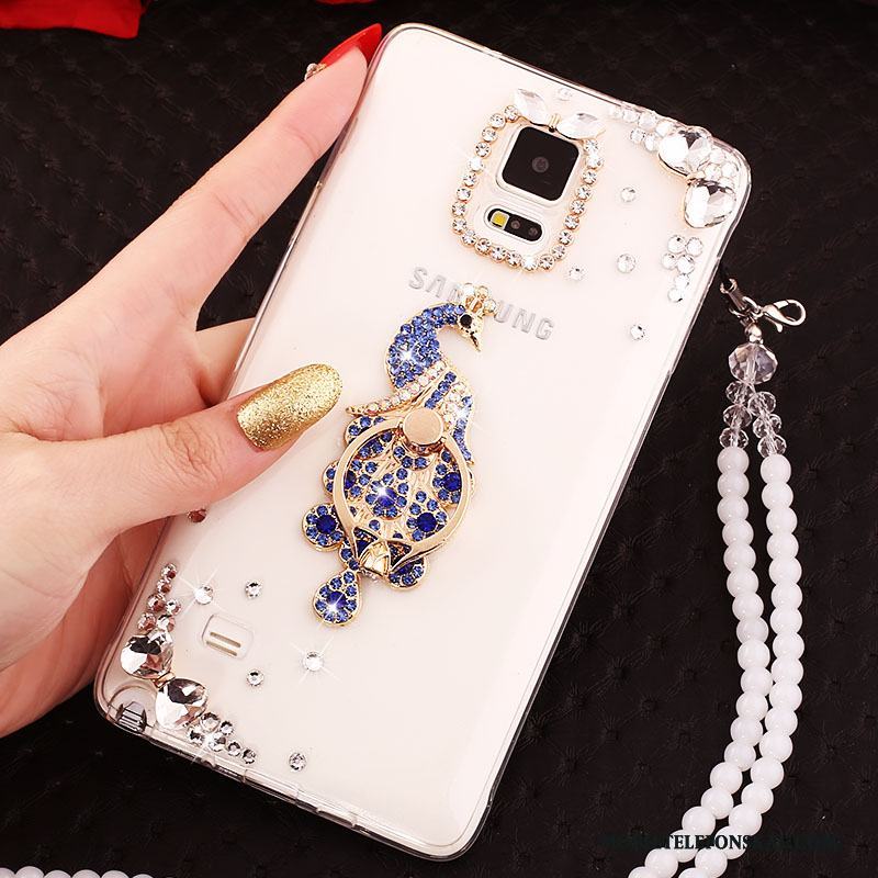 Samsung Galaxy Note 4 Mjuk Stjärna Kristall Skal Telefon Transparent Guld Silikon