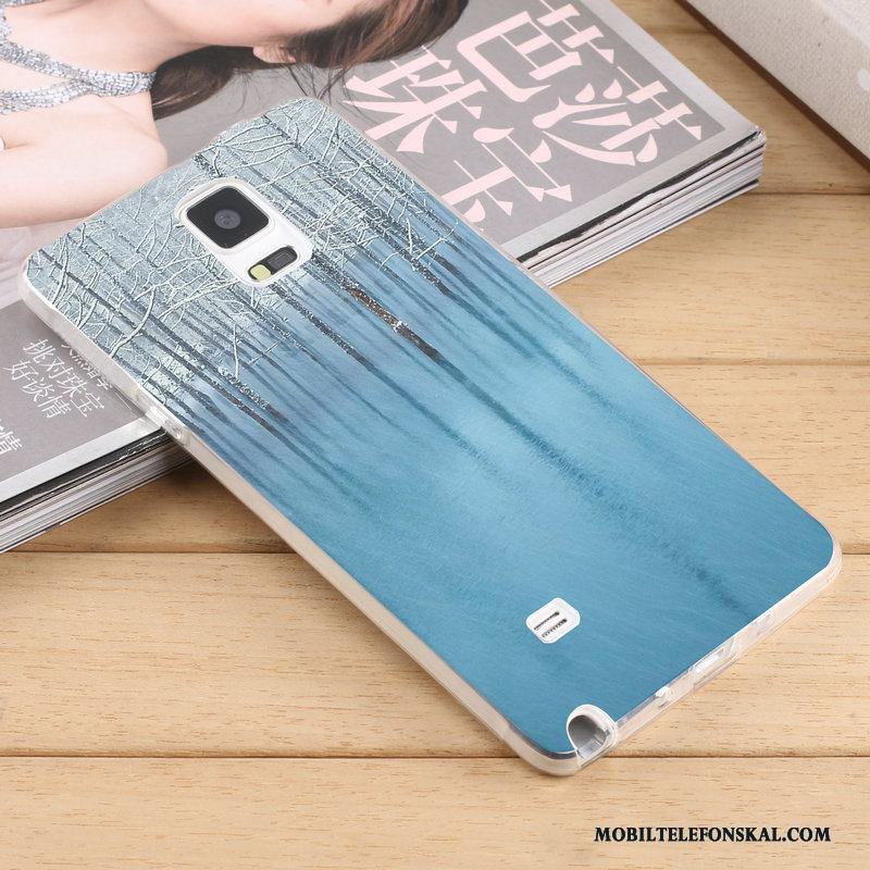 Samsung Galaxy Note 4 Mjuk Transparent Personlighet Silikon Blå Skal Telefon Stjärna