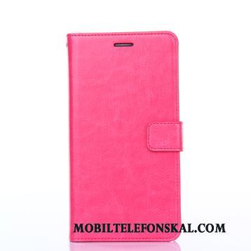 Samsung Galaxy Note 4 Plånbok Stjärna Fodral Läderfodral Skal Röd Mobil Telefon