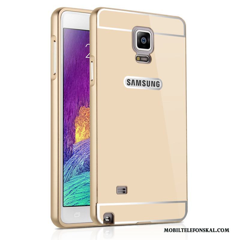 Samsung Galaxy Note 4 Rosa Fallskydd Skal Telefon Fodral Stjärna Metall Spegel