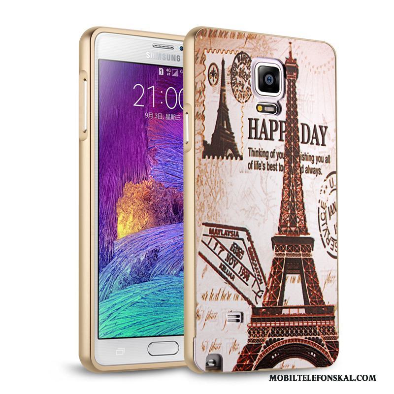 Samsung Galaxy Note 4 Rosa Fallskydd Skal Telefon Fodral Stjärna Metall Spegel