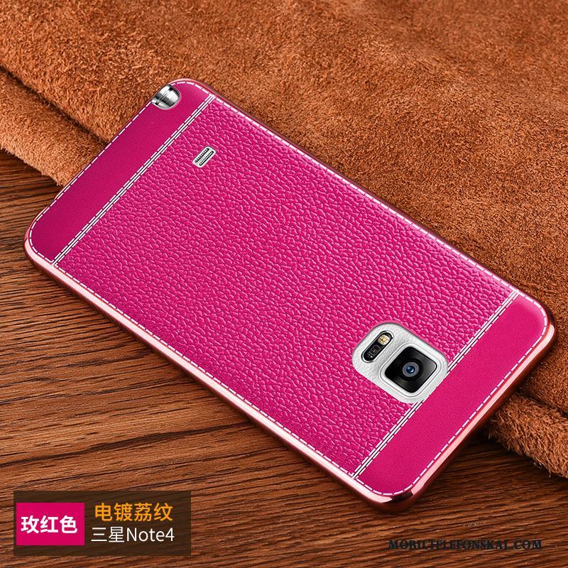 Samsung Galaxy Note 4 Silikon Skal Telefon Personlighet Rosa Fallskydd Fodral Stjärna