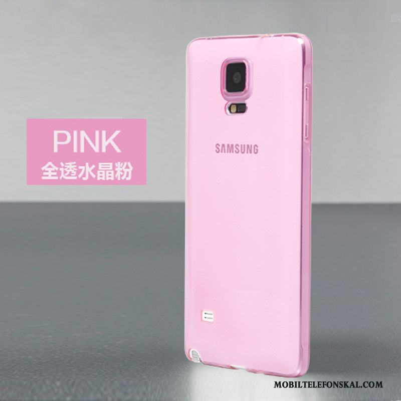 Samsung Galaxy Note 4 Skal Rosa Stjärna Skydd Transparent Telefon Fodral