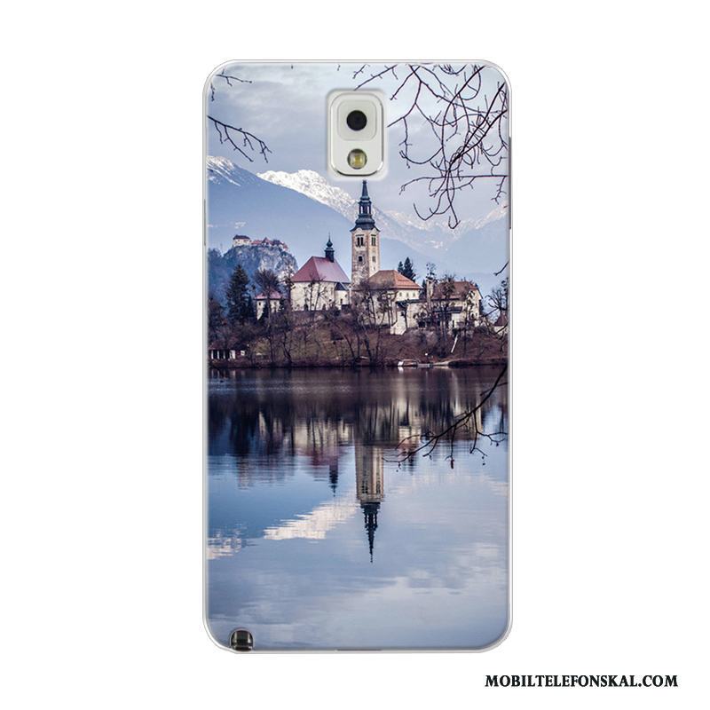 Samsung Galaxy Note 4 Skal Telefon Ljusblå Landskap Trä Enkel Tree All Inclusive