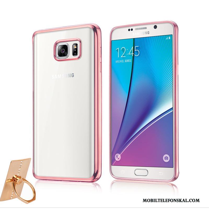 Samsung Galaxy Note 5 Mjuk Plating Skal Guld Stjärna Mobil Telefon Transparent