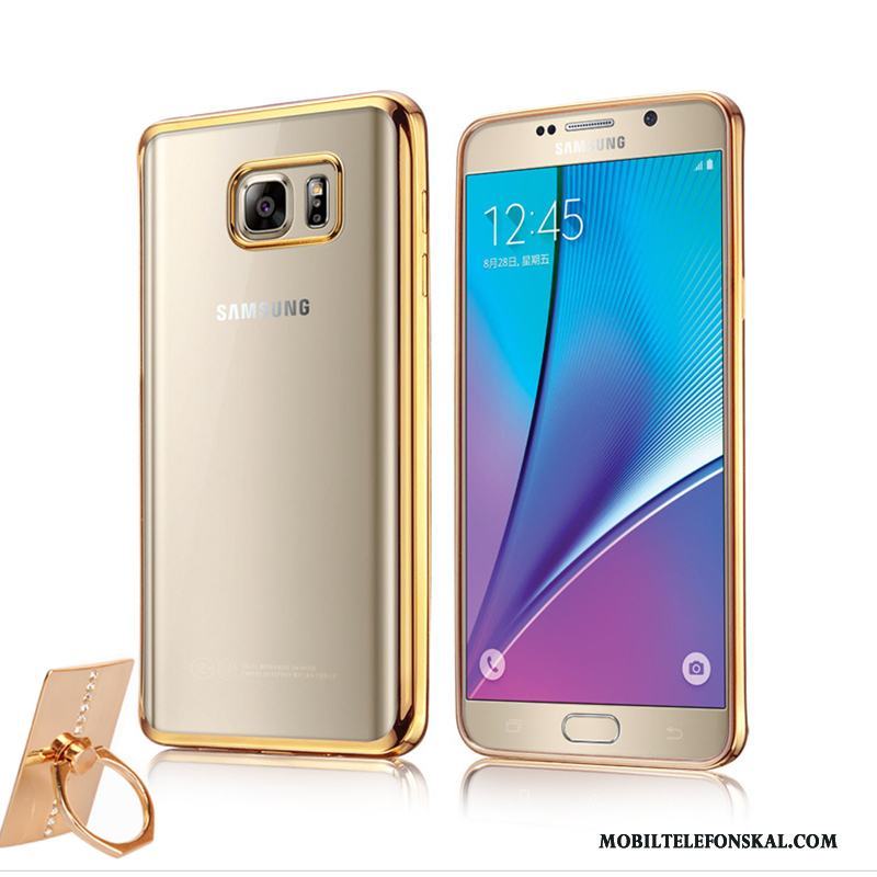 Samsung Galaxy Note 5 Mjuk Plating Skal Guld Stjärna Mobil Telefon Transparent