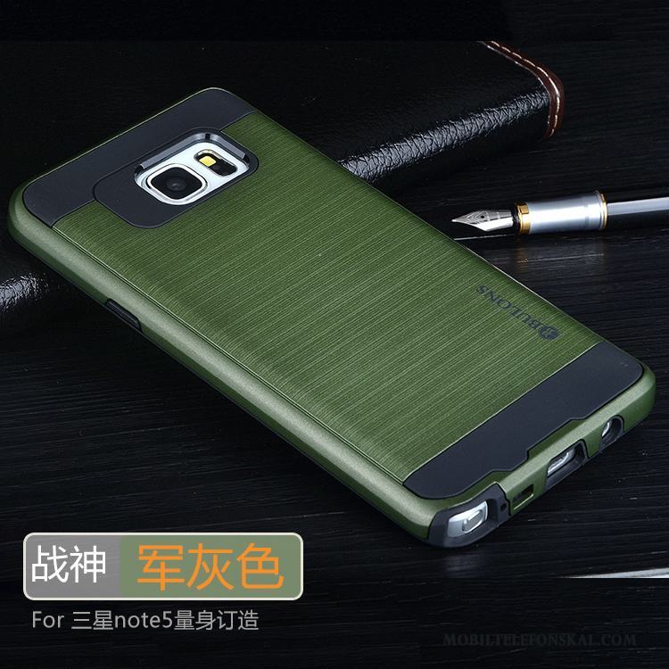 Samsung Galaxy Note 5 Skal Fallskydd Silver Fodral Silikon Grå Mjuk Trend