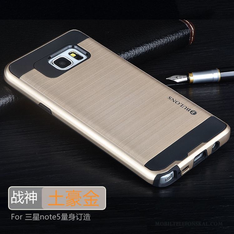 Samsung Galaxy Note 5 Skal Fallskydd Silver Fodral Silikon Grå Mjuk Trend