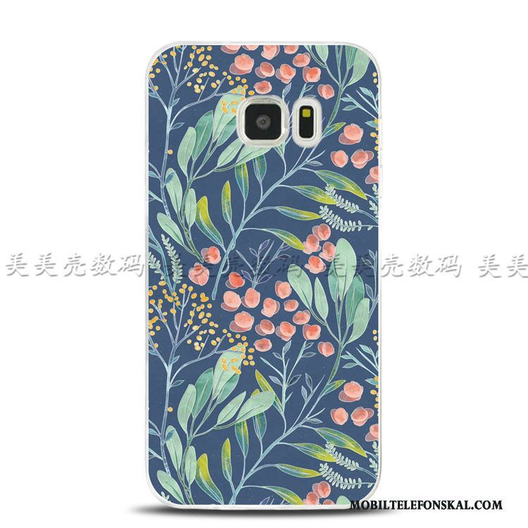 Samsung Galaxy Note 5 Skal Fodral Blommor Färg Lättnad Skydd Ring Mjuk