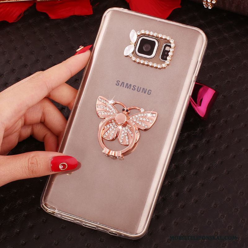 Samsung Galaxy Note 5 Skal Fodral Silikon Vit Skydd Mobil Telefon Stjärna