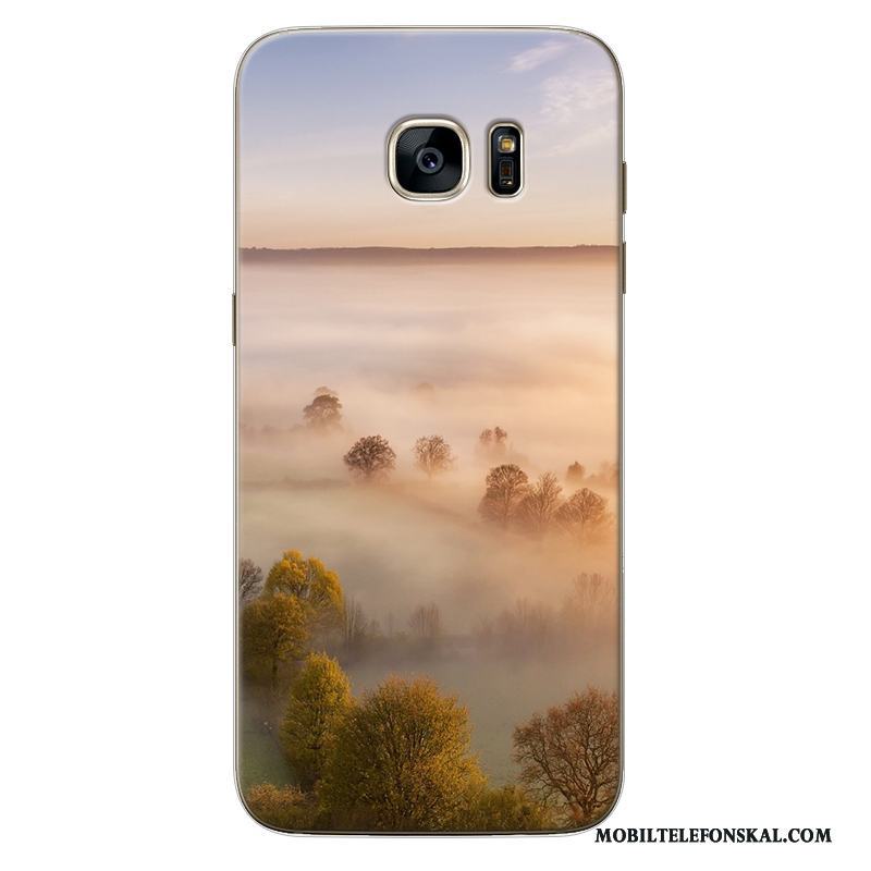 Samsung Galaxy Note 5 Skal Telefon Målade Purpur Kreativa Landskap Europa Mjuk