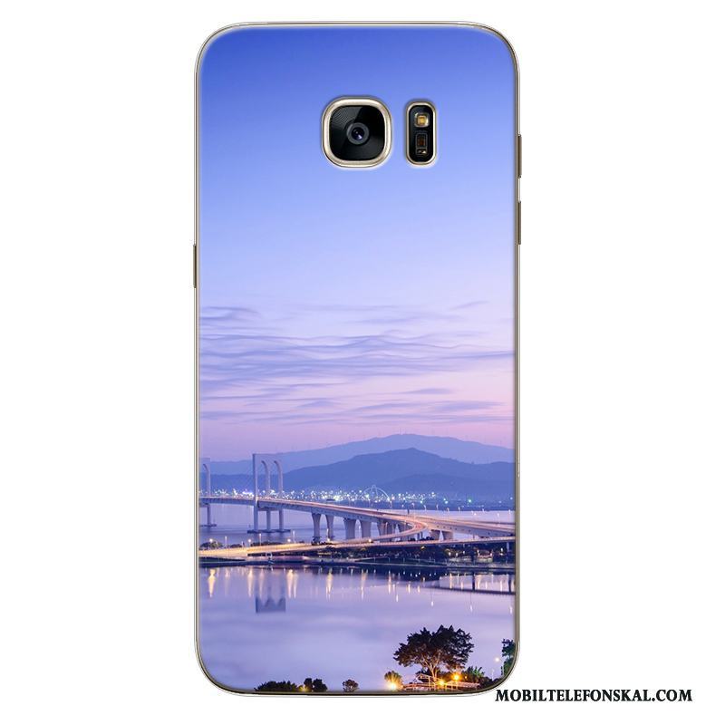 Samsung Galaxy Note 5 Skal Telefon Målade Purpur Kreativa Landskap Europa Mjuk