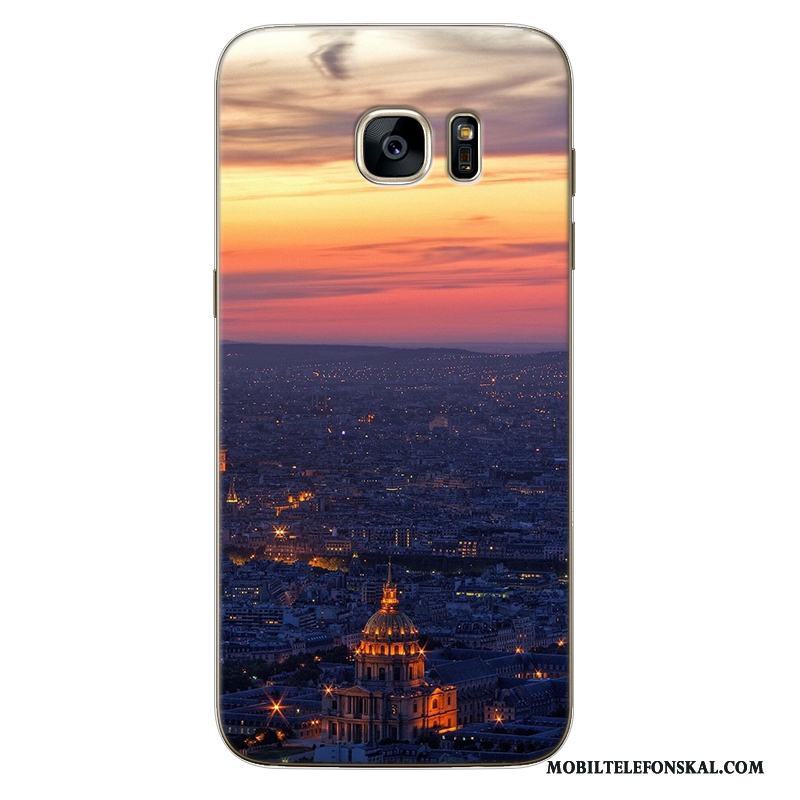 Samsung Galaxy Note 5 Skal Telefon Målade Purpur Kreativa Landskap Europa Mjuk
