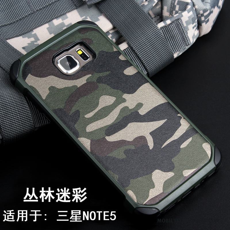 Samsung Galaxy Note 5 Skal Telefon Silikon Skydd Fallskydd Fodral Rosa Guld Kamouflage