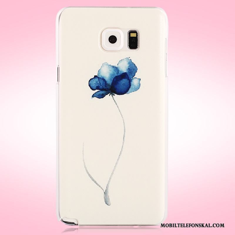 Samsung Galaxy Note 5 Stjärna Blommor Ny Målade Nubuck Fodral Skal Telefon