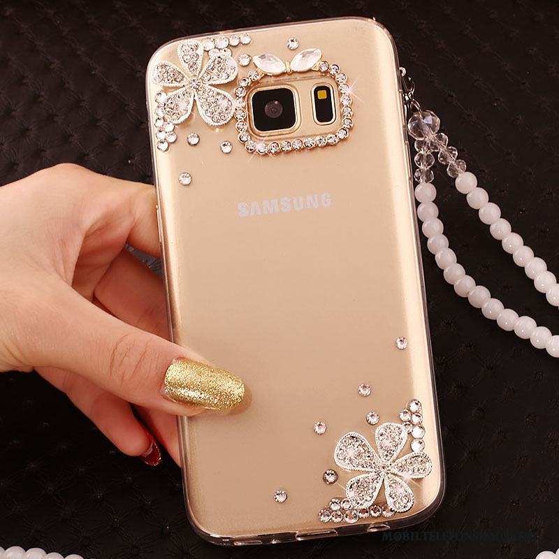 Samsung Galaxy Note 5 Stjärna Mjuk Hängsmycken Skal Telefon Skydd Strass Guld