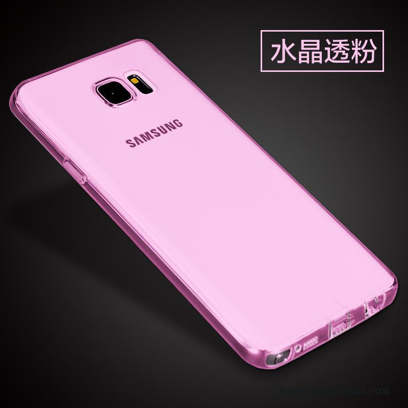 Samsung Galaxy Note 5 Stjärna Mobil Telefon Rosa Skal Fallskydd Fodral Ny