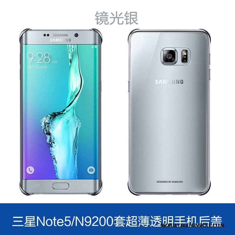 Samsung Galaxy Note 5 Transparent Fodral Guld Stjärna Slim Skal Telefon