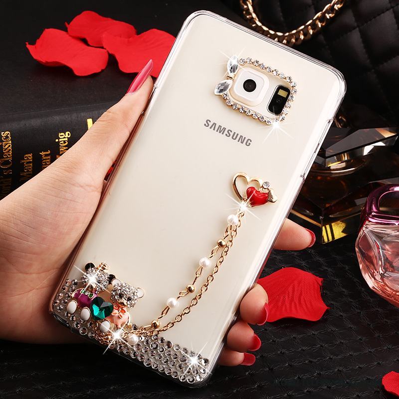 Samsung Galaxy Note 5 Transparent Stjärna Skydd Fallskydd Strass Fodral Skal Telefon