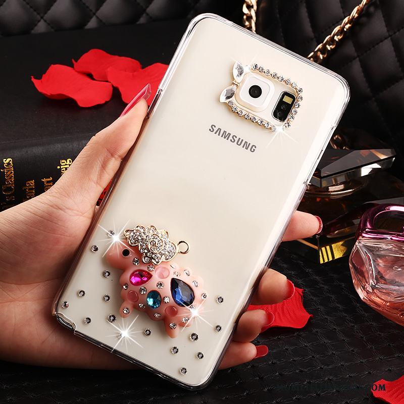 Samsung Galaxy Note 5 Transparent Stjärna Skydd Fallskydd Strass Fodral Skal Telefon