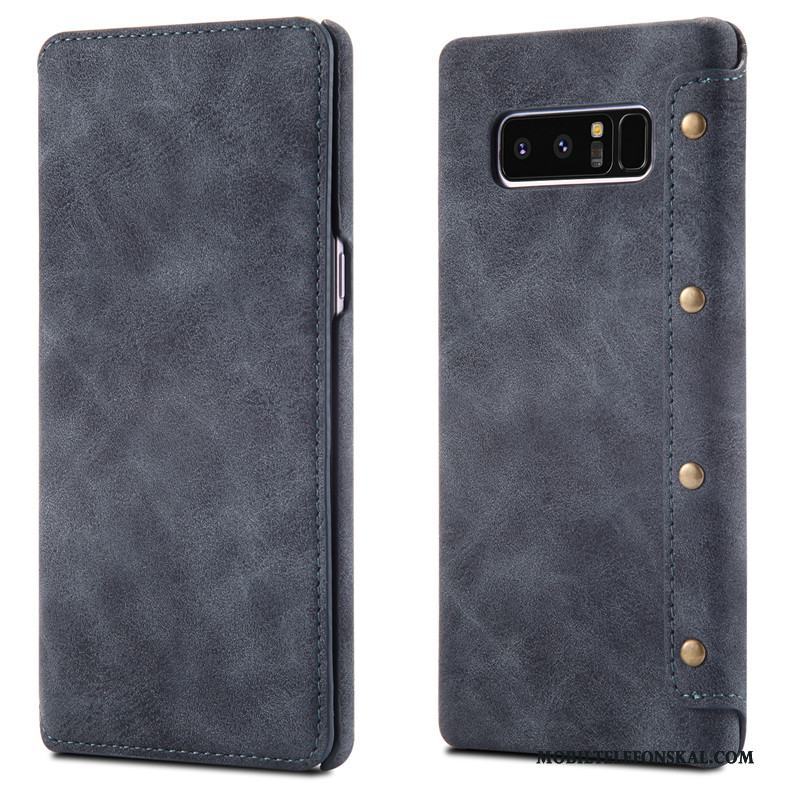 Samsung Galaxy Note 8 Enkel Fallskydd Nubuck Röd Skal Telefon Trend Hård