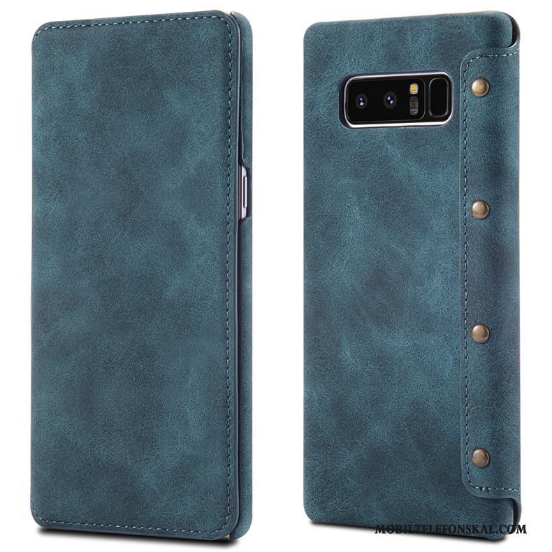 Samsung Galaxy Note 8 Enkel Fallskydd Nubuck Röd Skal Telefon Trend Hård