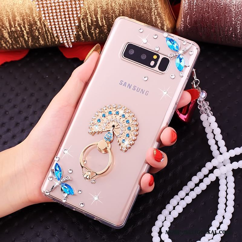 Samsung Galaxy Note 8 Fodral Skydd Ring Rosa Fallskydd Skal Telefon All Inclusive