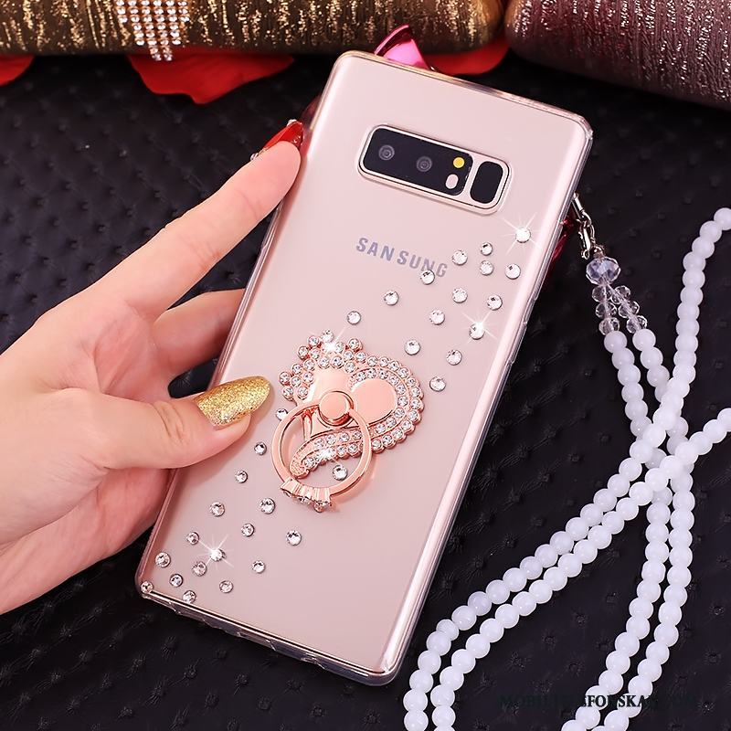 Samsung Galaxy Note 8 Fodral Skydd Ring Rosa Fallskydd Skal Telefon All Inclusive