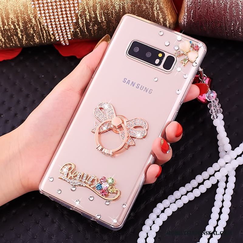 Samsung Galaxy Note 8 Fodral Skydd Ring Rosa Fallskydd Skal Telefon All Inclusive