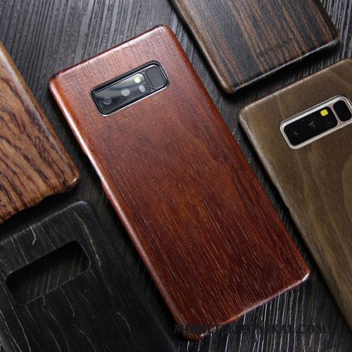 Samsung Galaxy Note 8 Fodral Stjärna Trend Varumärke Massivt Trä Skal Telefon Wood Slim