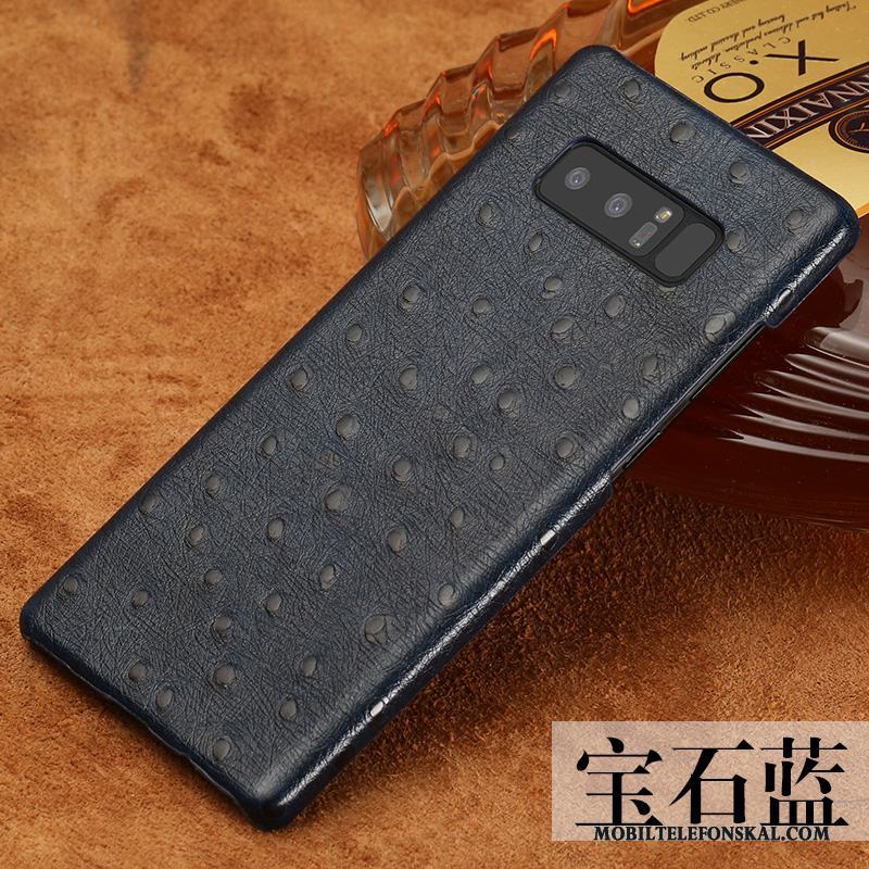 Samsung Galaxy Note 8 Kreativa Svart Enkel Skal Telefon Läderfodral Stjärna Röd