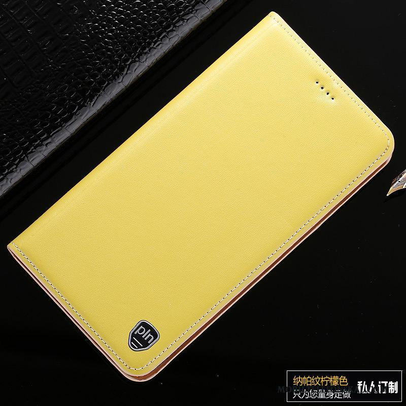 Samsung Galaxy Note 8 Läderfodral Mobil Telefon Täcka Stjärna Skal Telefon Gul Äkta Läder