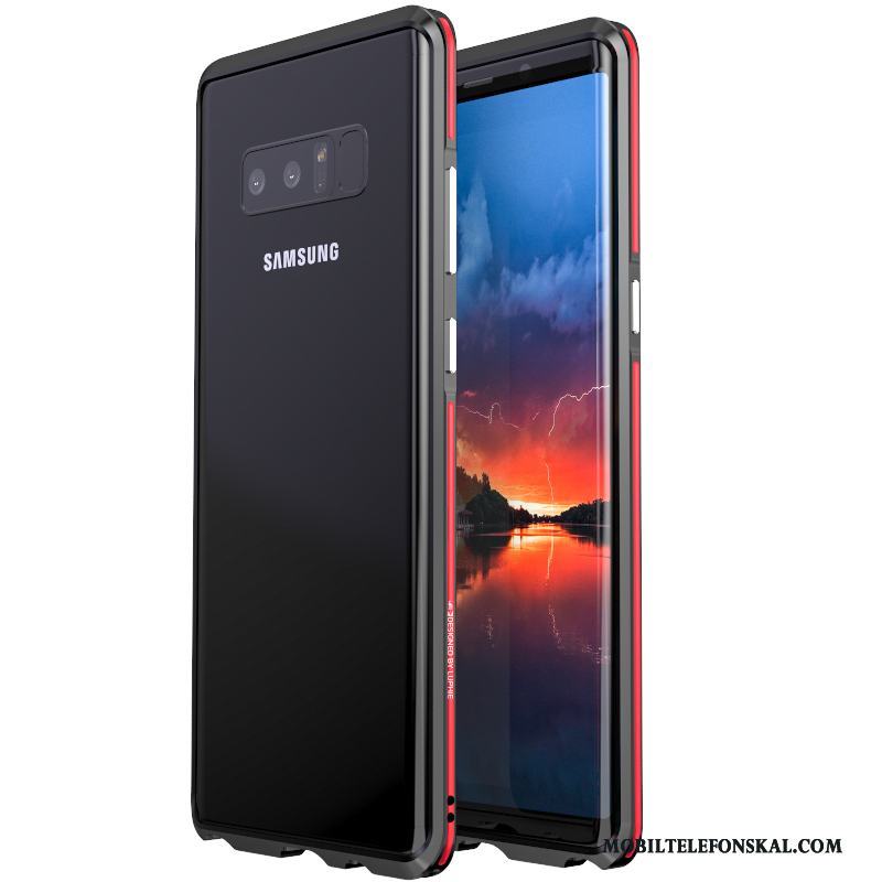 Samsung Galaxy Note 8 Metall Purpur Kreativa Bicolor Skal Telefon Skydd Trend