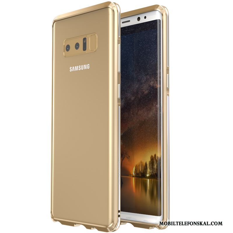 Samsung Galaxy Note 8 Metall Purpur Kreativa Bicolor Skal Telefon Skydd Trend