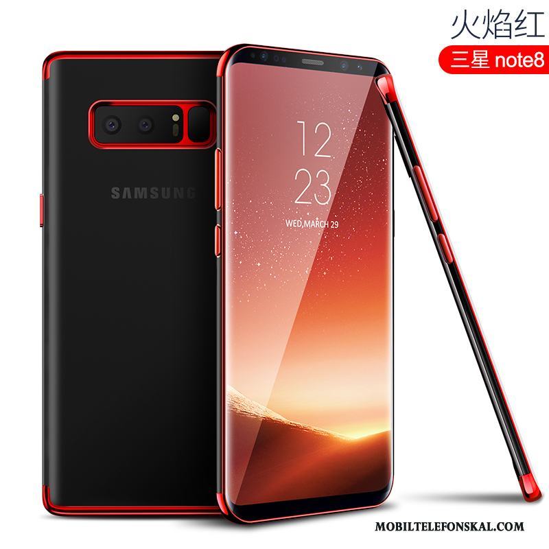 Samsung Galaxy Note 8 Mjuk Silikon Röd All Inclusive Transparent Skal Telefon Kreativa