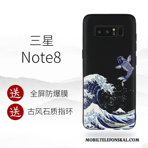 Samsung Galaxy Note 8 Personlighet Silikon Svart Stjärna Skal Fodral Trend