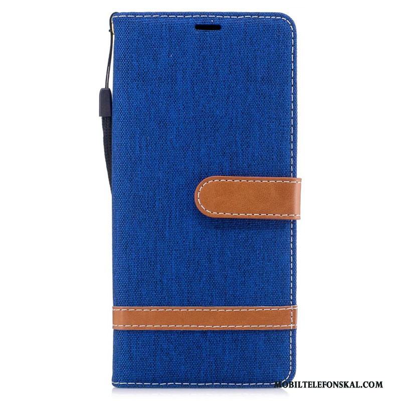 Samsung Galaxy Note 8 Skal Clamshell All Inclusive Trend Stjärna Röd Fodral Denim