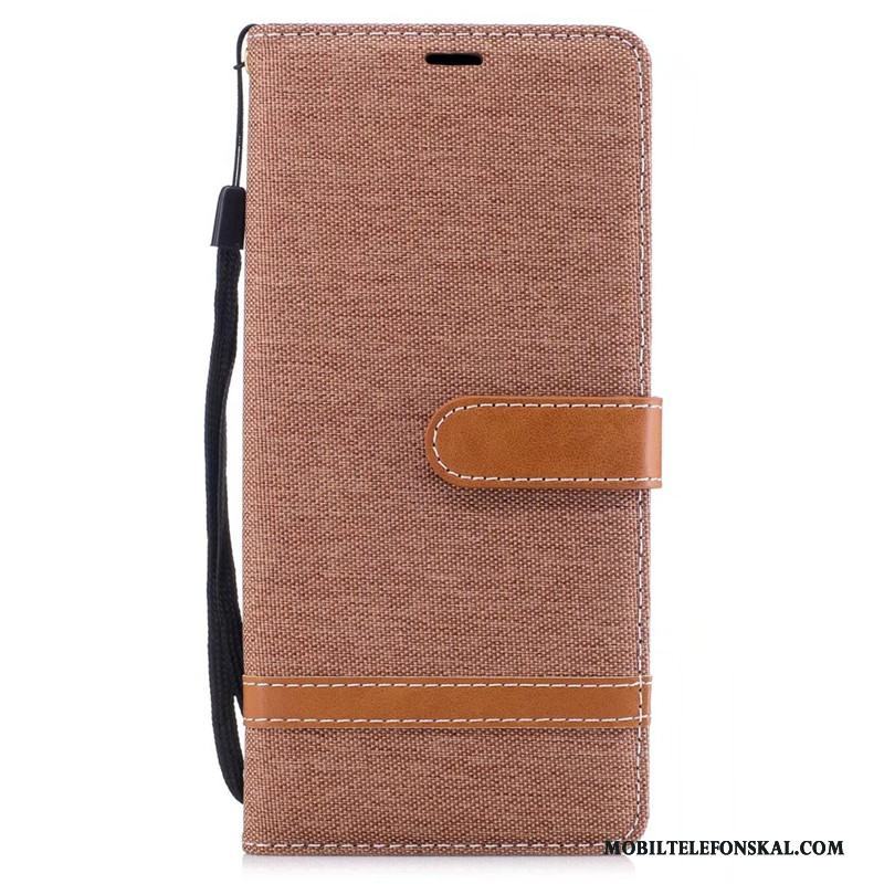 Samsung Galaxy Note 8 Skal Clamshell All Inclusive Trend Stjärna Röd Fodral Denim