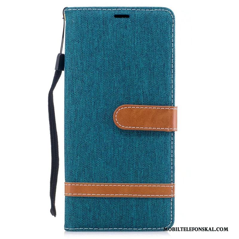 Samsung Galaxy Note 8 Skal Clamshell All Inclusive Trend Stjärna Röd Fodral Denim