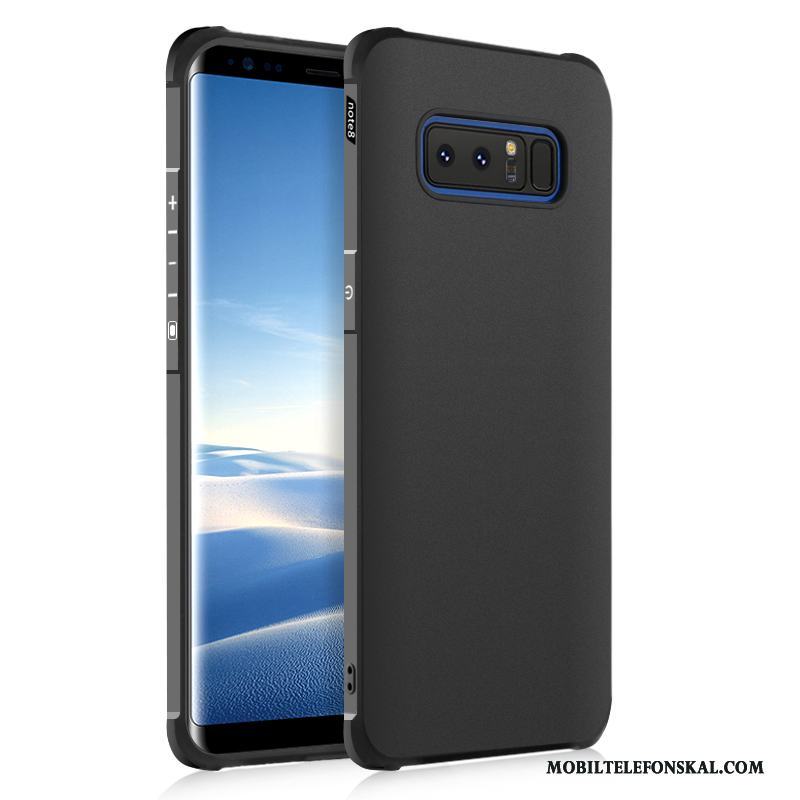 Samsung Galaxy Note 8 Skal Mjuk All Inclusive Stjärna Fallskydd Svart Fodral Silikon