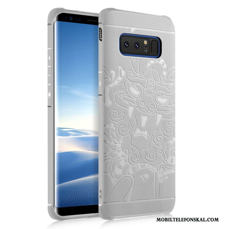 Samsung Galaxy Note 8 Skal Mjuk All Inclusive Stjärna Fallskydd Svart Fodral Silikon