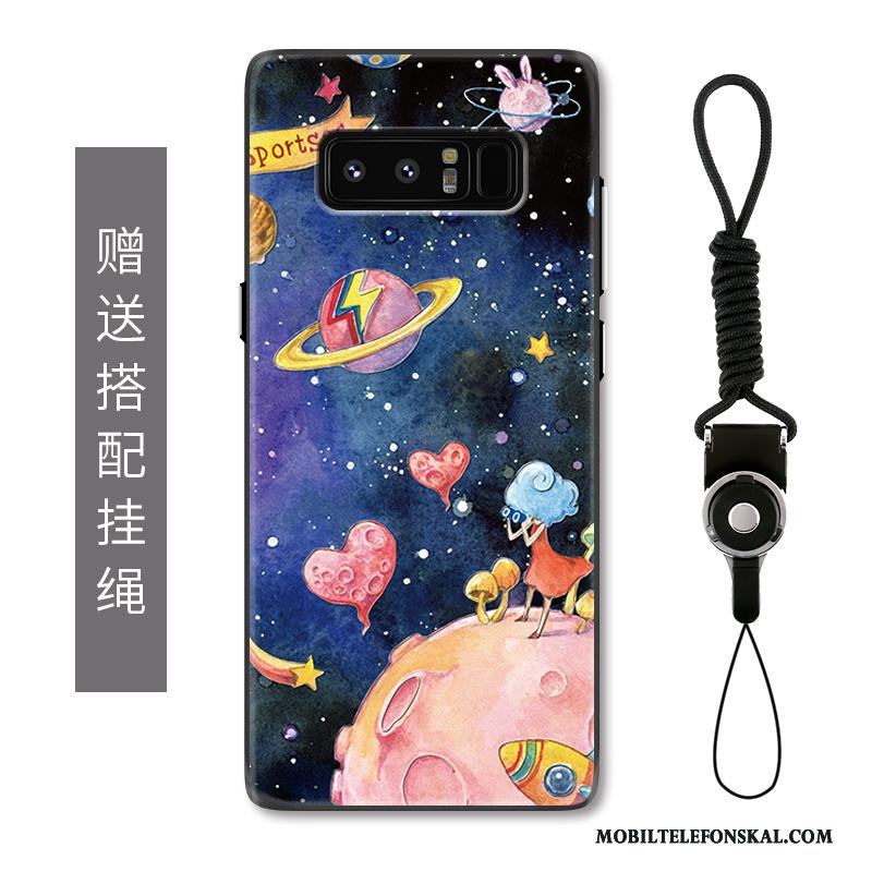 Samsung Galaxy Note 8 Skal Telefon Skydd Fodral Svart Färgrik Kreativa Lättnad